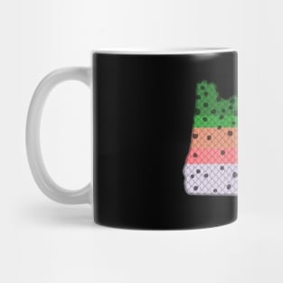 Trout Fishing Rainbow Trout Pattern Oregon State Map Mug